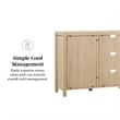 Pemberly Row Modern Arched Rattan 2-Door Wood Sideboard 58