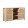 Pemberly Row Modern Arched Rattan 2-Door Wood Sideboard 58