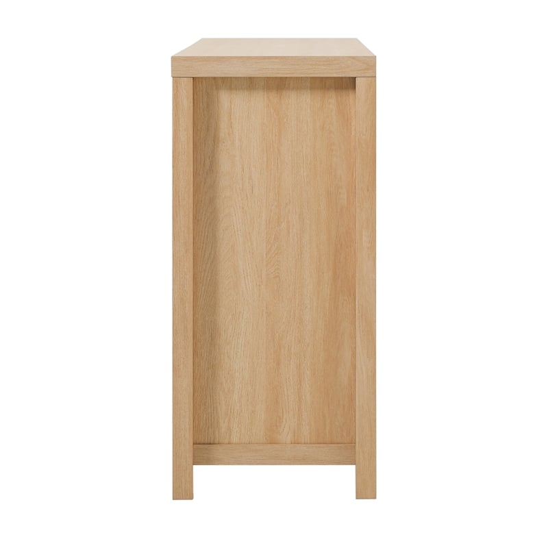 Pemberly Row Modern Arched Rattan 2-Door Wood Sideboard 58