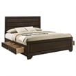 Pemberly Row Wood Eastern King Storage Platform Bed in Dark Cocoa