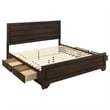 Pemberly Row Wood Eastern King Storage Platform Bed in Dark Cocoa