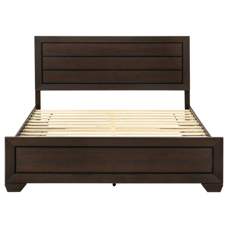 Pemberly Row Wood Eastern King Storage Platform Bed in Dark Cocoa