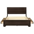 Pemberly Row Wood Eastern King Storage Platform Bed in Dark Cocoa