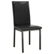 Pemberly Row Upholstered Faux Leather Dining Chairs in Black