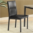 Pemberly Row Upholstered Faux Leather Dining Chairs in Black