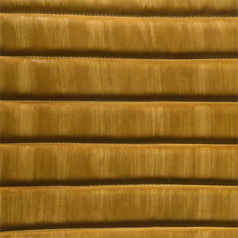 Pemberly Row Leather Upholstered Cushion Bench Camel and Black