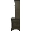 Pemberly Row Traditional Wood Credenza with Hutch Burnished Oak