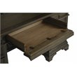 Pemberly Row Traditional Wood Credenza with Hutch Burnished Oak