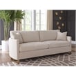 Pemberly Row Contemporary Upholstered Arched Arms Sofa in Beige