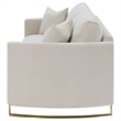 Pemberly Row Contemporary Upholstered Arched Arms Sofa in Beige
