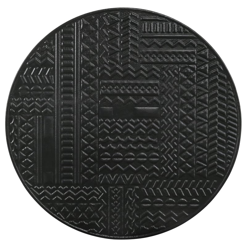 Pemberly Row 2-Piece Round Wood Top Nesting Table in Matte Black