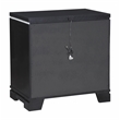 Pemberly Row Contemporary 3-Drawer Wood Nightstand in Black Finish