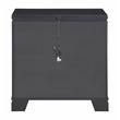 Pemberly Row Contemporary 3-Drawer Wood Nightstand in Black Finish