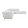 Pemberly Row 6-Piece Faux Leather Upholstered Sectional in White