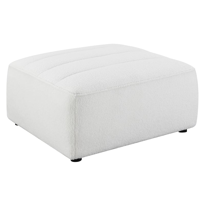 Pemberly Row 6-Piece Faux Leather Upholstered Sectional in White