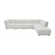 Pemberly Row 6-Piece Faux Leather Upholstered Sectional in White