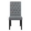 Pemberly Row Upholstered Traditional Fabric Dining Chairs in Gray