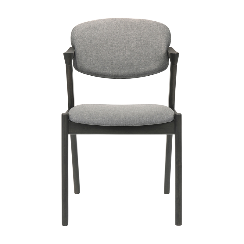 Pemberly Row Fabric Upholstered Fabric Dining Chairs in Gray