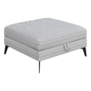 Pemberly Row Modern Upholstered Ottoman in Multi-Color Finish