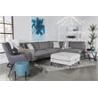 Pemberly Row Modern Upholstered Ottoman in Multi-Color Finish