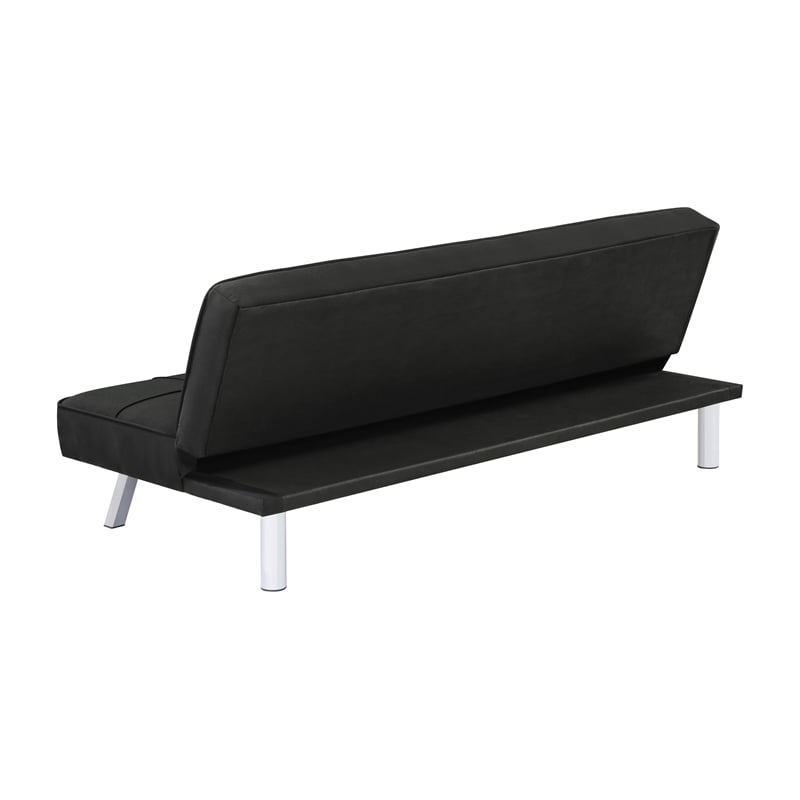Pemberly Row Modern Fabric Upholstered Tufted Sofa Bed in Black
