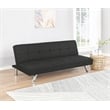 Pemberly Row Modern Fabric Upholstered Tufted Sofa Bed in Black