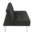 Pemberly Row Modern Fabric Upholstered Tufted Sofa Bed in Black