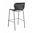 Pemberly Row Assembled Contemporary Upholstered Rattan Bar Stools in Brown