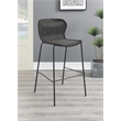 Pemberly Row Assembled Contemporary Upholstered Rattan Bar Stools in Brown