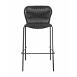 Pemberly Row Assembled Contemporary Upholstered Rattan Bar Stools in Brown