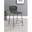 Pemberly Row Assembled Upholstered Rattan Counter Height Stools in Brown