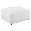 Pemberly Row Contemporary Fabric Upholstered Ottoman in Natural