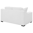 Pemberly Row Upholstered Transitional Fabric Loveseat in White
