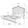 Pemberly Row Upholstered Velvet Queen Bed in Ivory and Camel