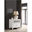 Pemberly Row Contemporary 2-Drawer Wood Nightstand in White Finish