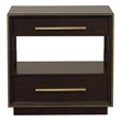 Pemberly Row 2-drawer Modern Wood Nightstand in Brown Finish