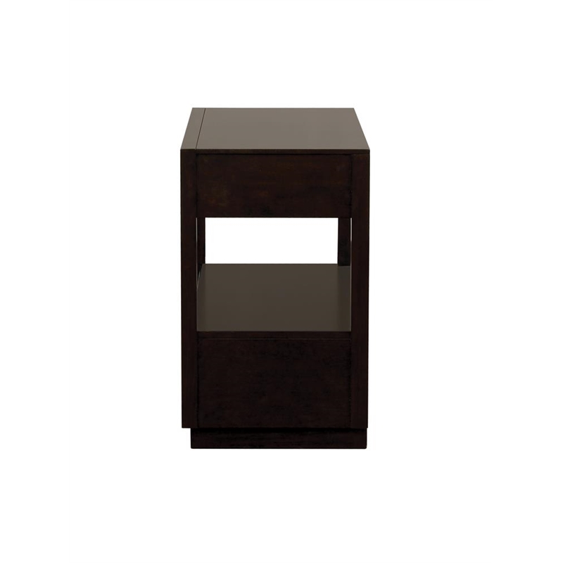 Pemberly Row 2-drawer Modern Wood Nightstand in Brown Finish