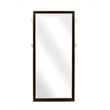 Pemberly Row Rectangular Modern Wood Floor Mirror in Brown Finish