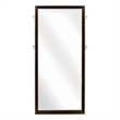Pemberly Row Rectangular Modern Wood Floor Mirror in Brown Finish
