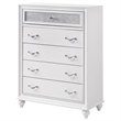 Pemberly Row 5-drawer Contemporary Wood Chest in White Finish