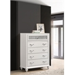 Pemberly Row 5-drawer Contemporary Wood Chest in White Finish