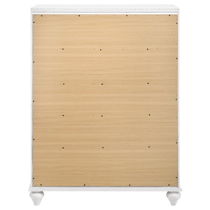Pemberly Row 5-drawer Contemporary Wood Chest in White Finish