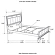 Pemberly Row Wood Queen Upholstered Panel Bed in White and Gray