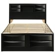 Pemberly Row Modern Wood Queen Platform Storage Bed in Black