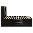Pemberly Row Modern Wood Queen Platform Storage Bed in Black