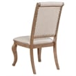 Pemberly Row Fabric Tufted Side Chairs in Cream and Barley Brown