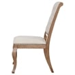 Pemberly Row Fabric Tufted Side Chairs in Cream and Barley Brown
