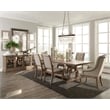 Pemberly Row Fabric Tufted Side Chairs in Cream and Barley Brown