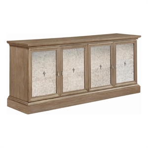 Pemberly Row Transitional Wood Cove 4-door Server in Barley Brown