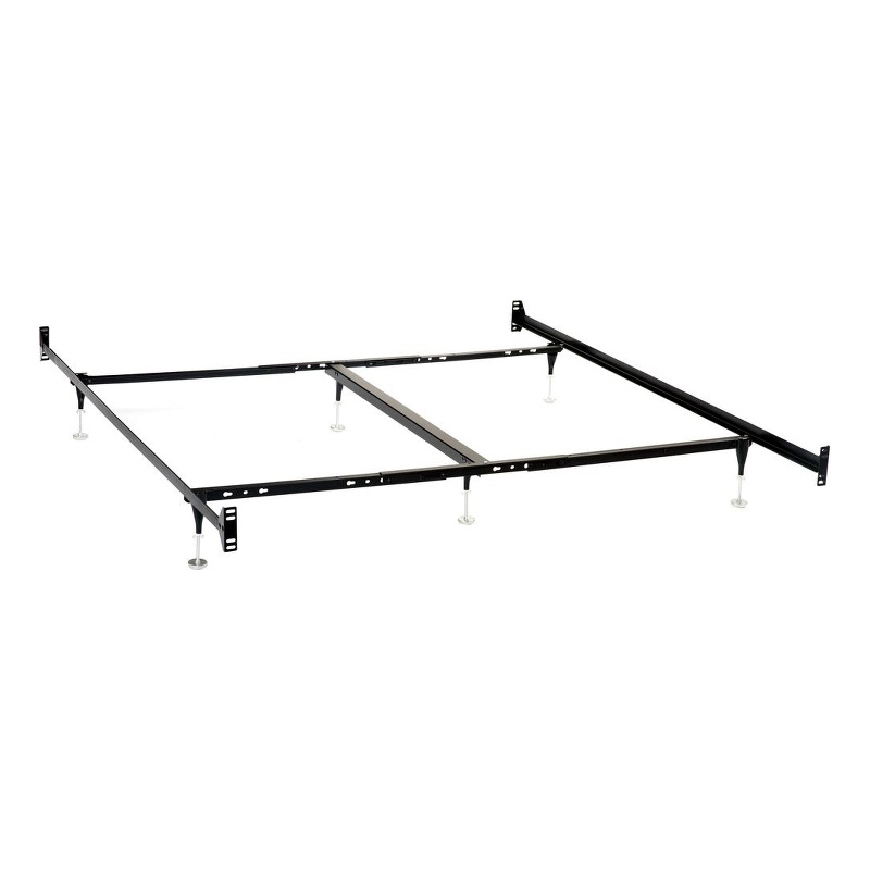 Pemberly Row Modern Metal California King Bed Frame in Black